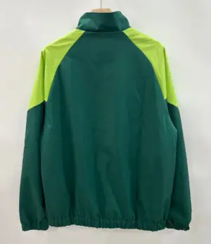 Palmeiras green single-sided embroidered trench coat