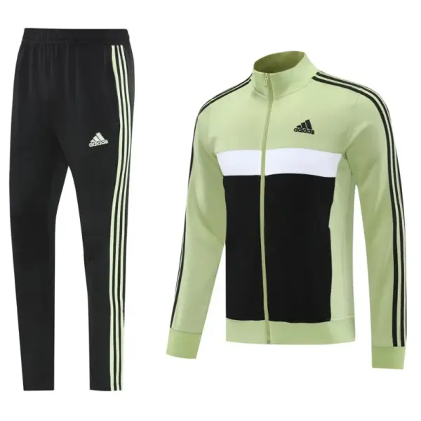 2025 Adidas Light GreenBlack Full Zipper Jacket +Long Pants