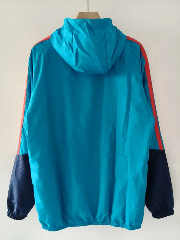Spanish sky blue hooded trench coat