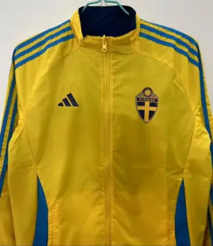 Swedish yellow plaid double-sided silicone windbreaker