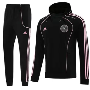 2025 Inter Miami Black Full Hoodie Zipper Jacket +Long Pants