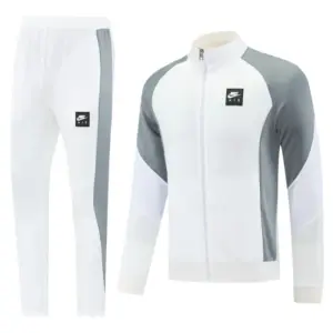 2025 NIKE WHITEGrey Full Zipper Jacket +Long Pants