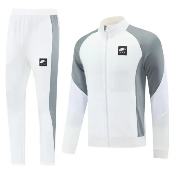 2025 NIKE WHITEGrey Full Zipper Jacket +Long Pants