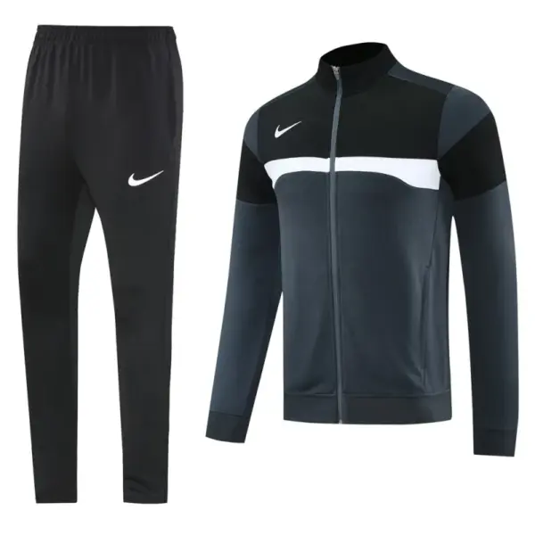 2025 Nike BlackDeep Grey Full Hoodie Zipper Jacket +Long Pants