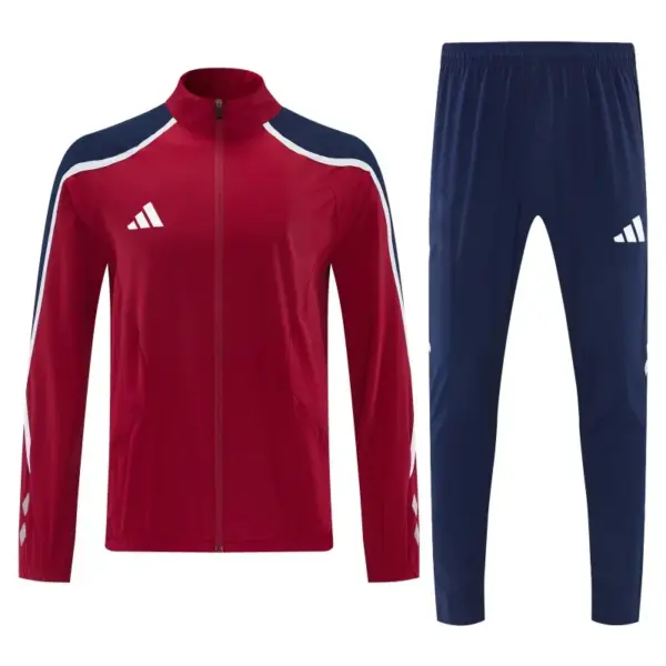 2026 Adidas Navy Red Full Zipper Jacket Tracksuit + Long Pants
