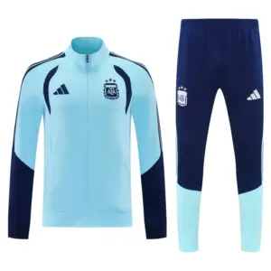 2026 Argentina Sky Blue & Navy Blue Full Zipper Jacket Tracksuit + Long Pants (H