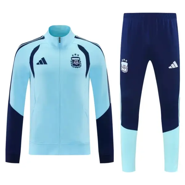 2026 Argentina Sky Blue & Navy Blue Full Zipper Jacket Tracksuit + Long Pants (H