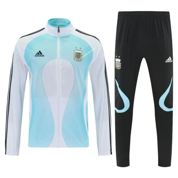 2026 Argentina White & Sky Blue Full Zipper Jacket Tracksuit + Long Pants
