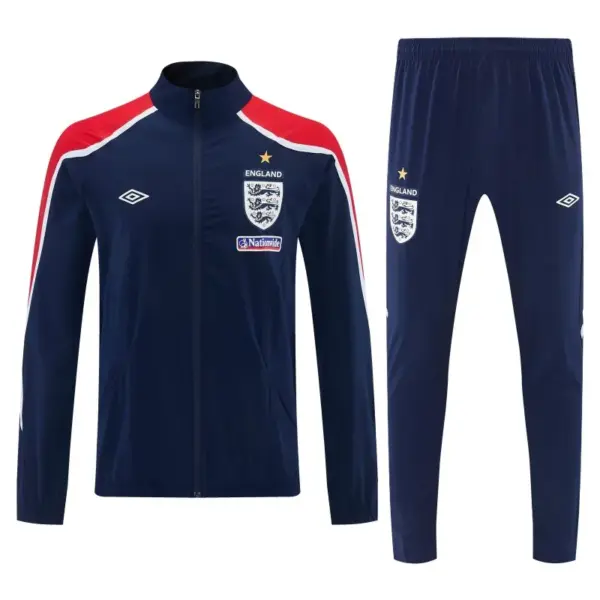2026 England Navy Blue Full Zipper Jacket Tracksuit + Long Pants