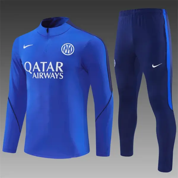 2026 Inter Milan Royal Blue Half Zipper Jacket Tracksuit + Long Pants (Nike)