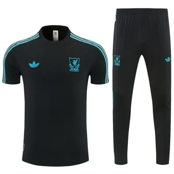 2026 Liverpool Black Short Sleeve Tracksuit + Long Pants