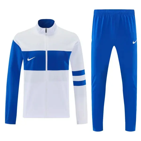 2026 Nike White &Blue Full Zipper Jacket Tracksuit + Long Pants