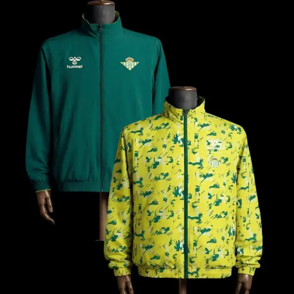 2026 Real Betis Green And Yellow Reversible Full Zipper Jacket