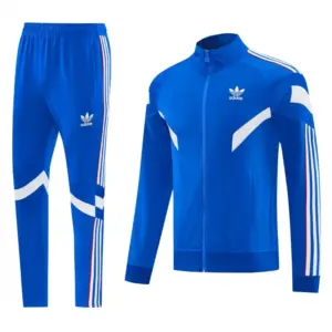 2026-27 Adidas Originals Blue Full Zipper Jacket Tracksuit + Long Pants
