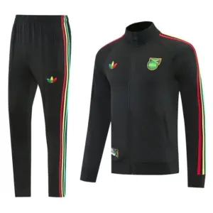 2026-27 Jamaica Black Full Zipper Jacket Tracksuit + Long Pants