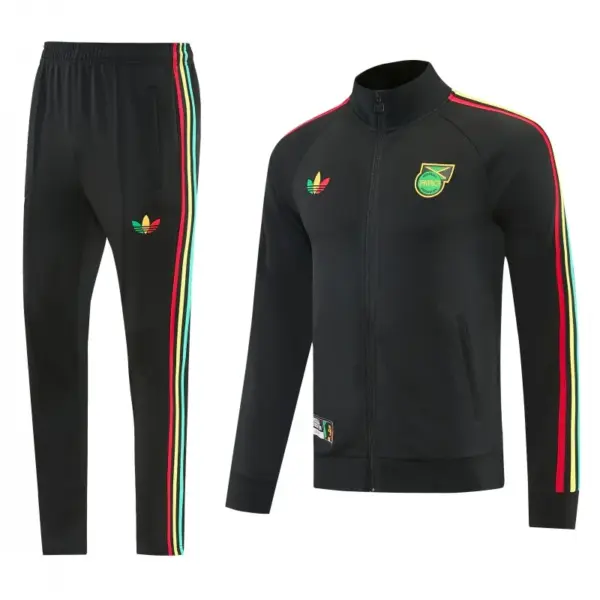 2026-27 Jamaica Black Full Zipper Jacket Tracksuit + Long Pants