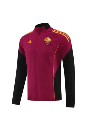 AS Roma Maroon Half Zipper Jacket+Long Pants