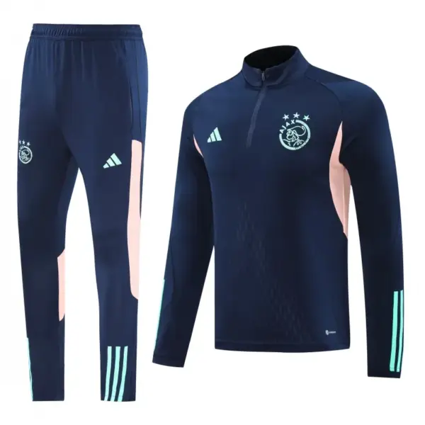 Ajax Navy Half Zipper Jacket+Long Pants
