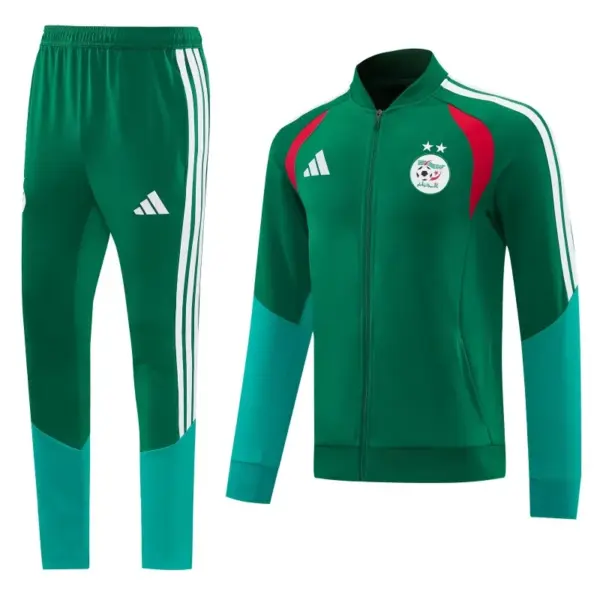 Algeria Dark Green Zipper Training Jacket Tracksuit + Long Pants (Adidas)