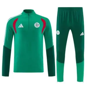 Algeria Green Half Zipper Jacket Tracksuit + Long Pants