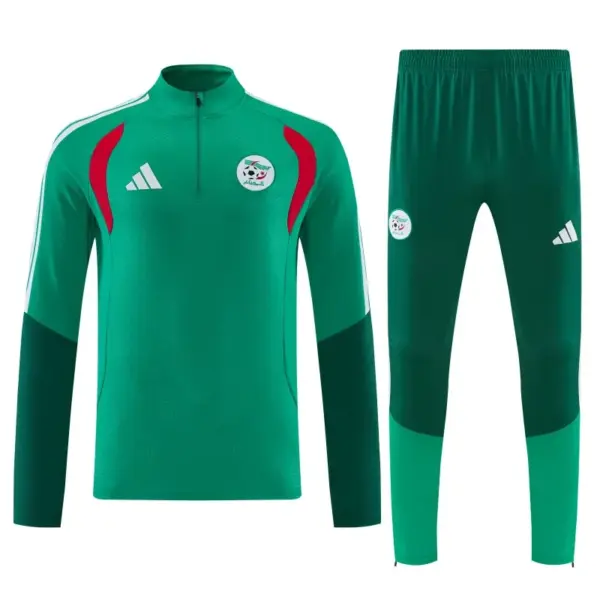 Algeria Green Half Zipper Jacket Tracksuit + Long Pants