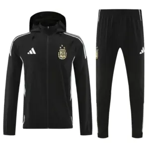 Argentina Black Full zipper Jacket Tracksuit+ long pants