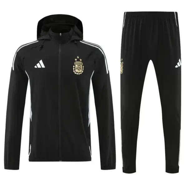 Argentina Black Full zipper Jacket Tracksuit+ long pants
