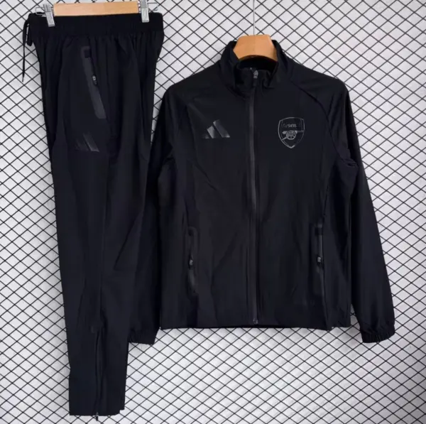 Arsenal Black Full zipper Jacket Tracksuit+ long pants