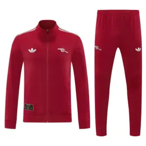 Arsenal Red Full Zipper Jacket Tracksuit + Long Pants
