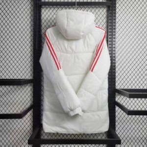 Benfica white mid-length cotton coat