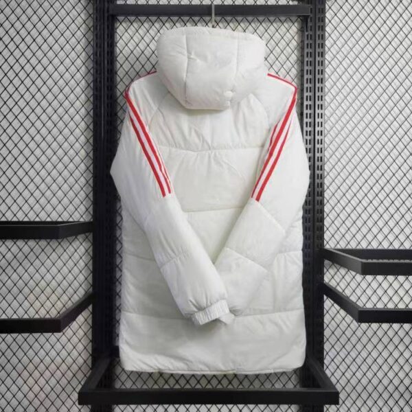 Benfica white mid-length cotton coat