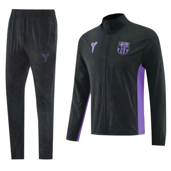 Barcelona Black Half Zipper Jacket+Long Pants