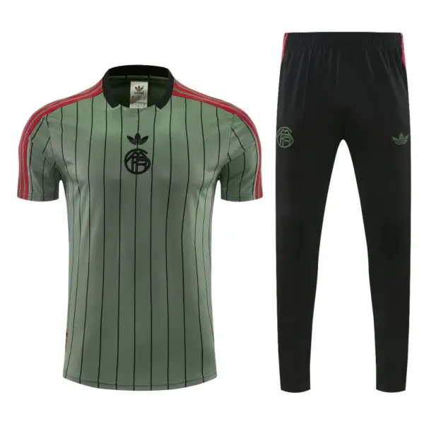 Bayern Dark Green Short Sleeve Tracksuit + Long Pants