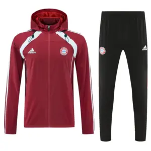 Bayern Munich Red Full zipper Jacket Tracksuit+ long pants