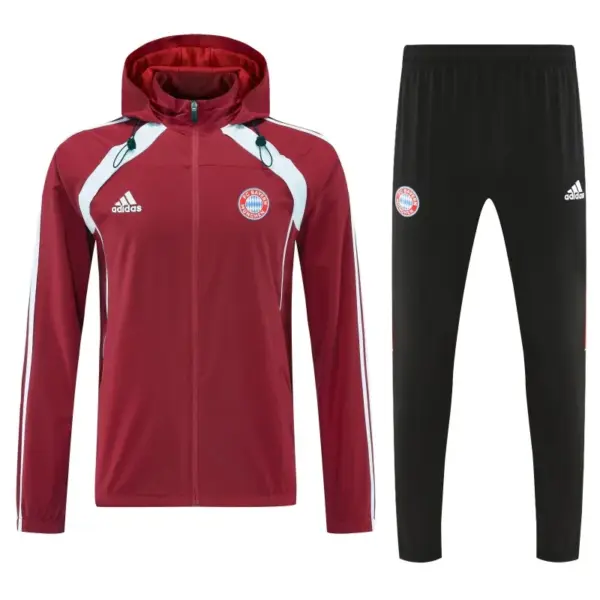 Bayern Munich Red Full zipper Jacket Tracksuit+ long pants