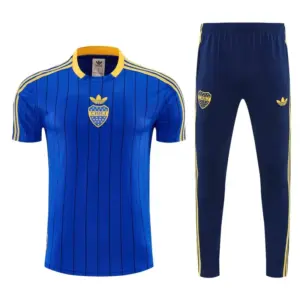 Boca Blue&Vavy Blue Short Sleeve Tracksuit + Long Pants