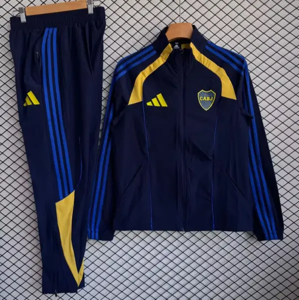 Boca Juniors Navy with Blue Full zipper Jacket Tracksuit+ long pants