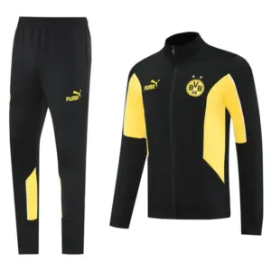 Borussia Dortmund BlackYellow Full Zipper Jacket +Long Pants