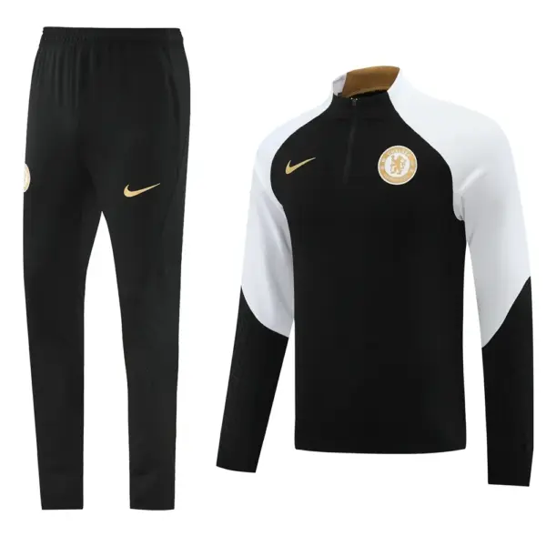 Chelsea Black Half Zipper Jacket+Long Pants