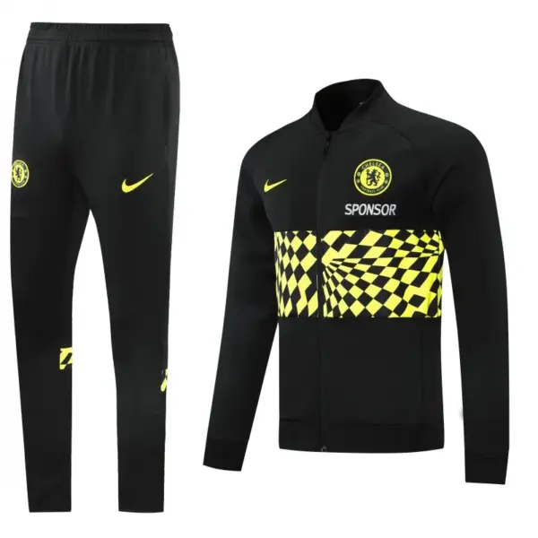 Chelsea BlackYellow Full Zipper Jacket + Long Pants