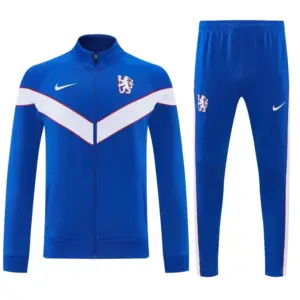 Chelsea Blue&White Full Zipper Jacket Tracksuit + Long Pants