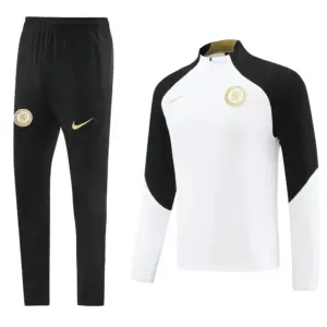Chelsea White Half Zipper Jacket+Long Pants