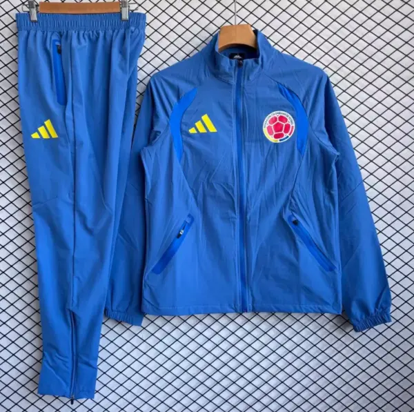 Colombia National Team Blue Full zipper Jacket Tracksuit+ long pants