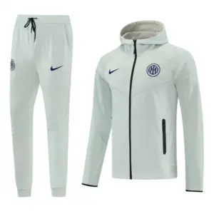Inter Milan Light Mint Full Zipper Hooded Tracksuit + Long Pants