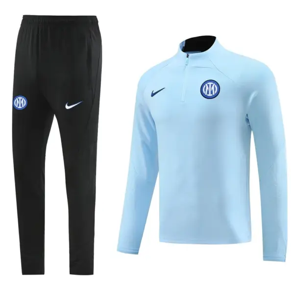 Inter Milan Sky Blue Half Zipper Jacket+Long Pants