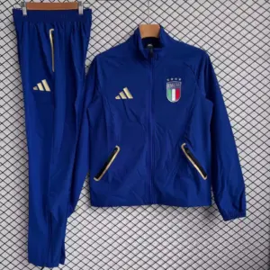 Italy Blue Full zipper Jacket Tracksuit+ long pants