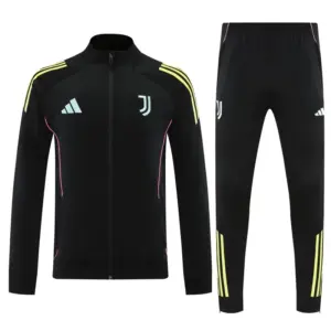 Juventus Black FULL Zipper Jacket Tracksuit +Long Pants