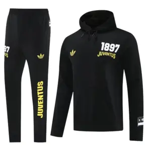 Juventus Black Sweatshirt Full Zipper Jacket+Long Pants
