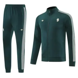 Juventus Retro Dark Green Full zipper Jacket Tracksuit+ long pants