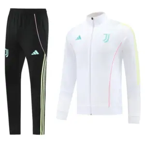 Juventus White Full zipper Jacket Tracksuit+ long pants